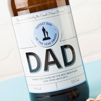 Personalised Beer - Cutest Dad Of The Year
