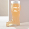 Personalised Beer Boot Glass