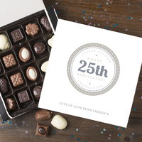 Personalised Belgian Chocolates - 25th Anniversary