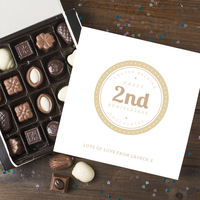 Personalised Belgian Chocolates - 2nd Anniversary
