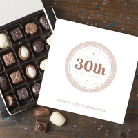 Personalised Belgian Chocolates - 30th Anniversary
