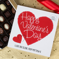 Personalised Belgian Chocolates - Happy Valentine
