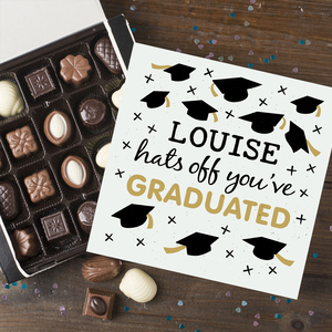 Personalised Belgian Chocolates - Hats Off You