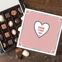 Personalised Belgian Chocolates - I LOVE YOU