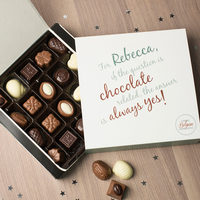 Personalised Belgian Chocolates - If The Question Is