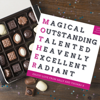 Personalised Belgian Chocolates - M.O.T.H.E.R