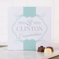 Personalised Belgian Chocolates - Wedding Congratulations
