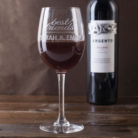 Personalised Best Friends Wine Glass