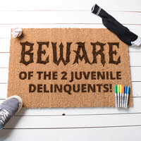 Personalised Beware Doormat