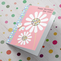 Personalised Birthday Card - Flowers Design