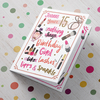 Personalised Birthday Card - Lashes,  Lippy & Sparkle