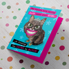 Personalised Birthday Card - The Trouble With Having Bags,  Grinning Cat
