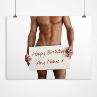 Personalised Birthday Hunk Print