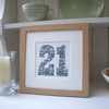 Personalised Birthday Number Print