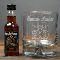 Personalised Birthday Tumbler and Rum Miniature