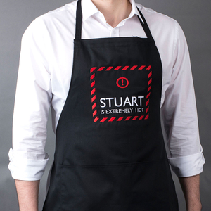 Personalised Black Apron - Extremely Hot