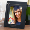 Personalised Black Photo Frame With Crystal Bow - Congratulations