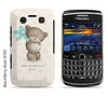 Personalised Blackberry Phone Cover - Hugs - Blue Flower