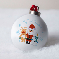 Personalised Bone China Bauble - 1st Christmas Friends