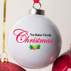 Personalised Bone China Bauble - A Family Christmas