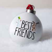 Personalised Bone China Bauble - Best Friends