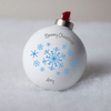 Personalised Bone China Bauble - Blue Snowflake