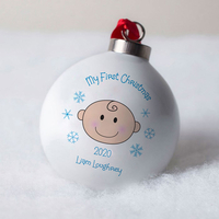 Personalised Bone China Bauble - Boy