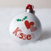 Personalised Bone China Bauble - Christmas Kisses