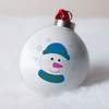 Personalised Bone China Bauble - Christmas Snowman