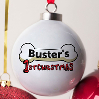 Personalised Bone China Bauble - Dog Bone