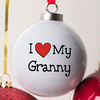 Personalised Bone China Bauble - I Heart My Granny