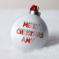 Personalised Bone China Bauble - Merry Christmas