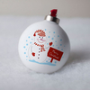 Personalised Bone China Bauble - Snowman Sign