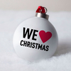 Personalised Bone China Bauble - We Heart Christmas