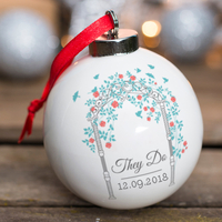 Personalised Bone China Bauble - Wedding Arch