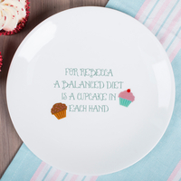 Personalised Bone China Plate - Balanced Diet
