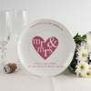 Personalised Bone China Plate - Mr & Mrs Red Heart Design