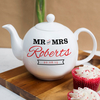 Personalised Bone China Teapot - Mr & Mrs