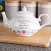 Personalised Bone China Teapot - Tea & Cake Design