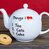 Personalised Bone China Teapot - Things I LOVE