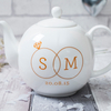 Personalised Bone China Teapot - Two Rings