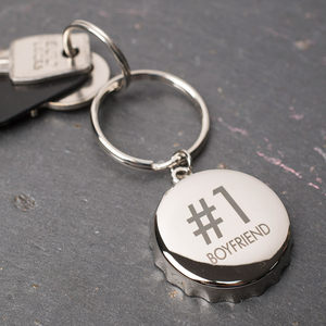 Personalised Bottle Opener Keyring - Number 1