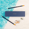 Personalised Box Of 12 Gold Tip Pencils