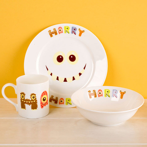 Personalised Breakfast Set - Monsters