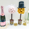 Personalised Bride & Groom Ferrero & Marshmallow Sweet Tree Centrepieces