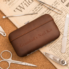 Personalised Brown Leather Manicure Set - Any Message