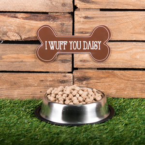Personalised Brown Sign - I Wuff You