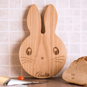 Personalised Bunny Ears Chopping Board - Rabbit