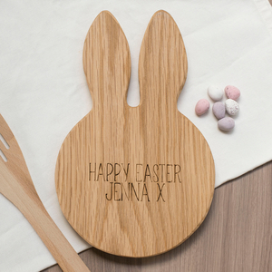 Personalised Bunny Ears Chopping Board Happy Easter