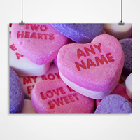 Personalised Candy Heart Print